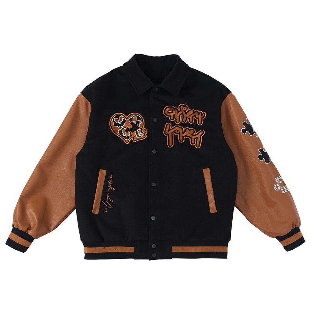 Custom Logo Embroidery Men’s Varsity Jacket